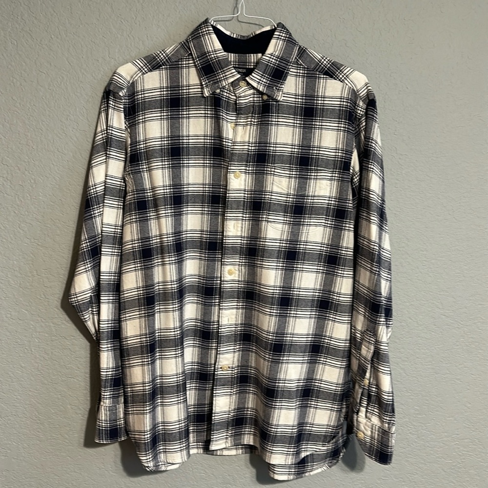 Daniel Cremieux Long-Sleeve Button Down Shirt, Size L, Blue/White